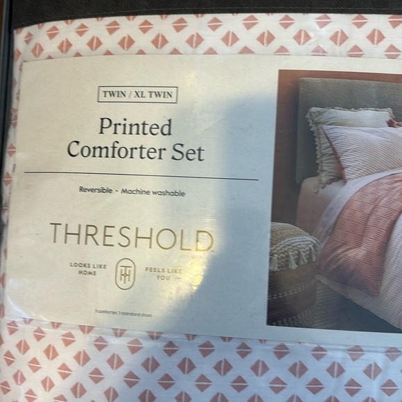 Threshold Boho Reversible Printed Comforter & Sham Set Bronze - Threshold Twin - Picture 1 of 8